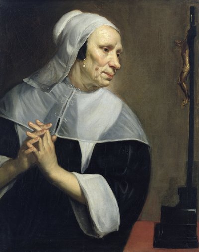 Alte Frau beim Beten von Jacob van Oost